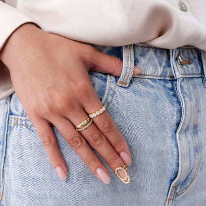 urTone™ 14K Gold Plated Manicure Nail Ring