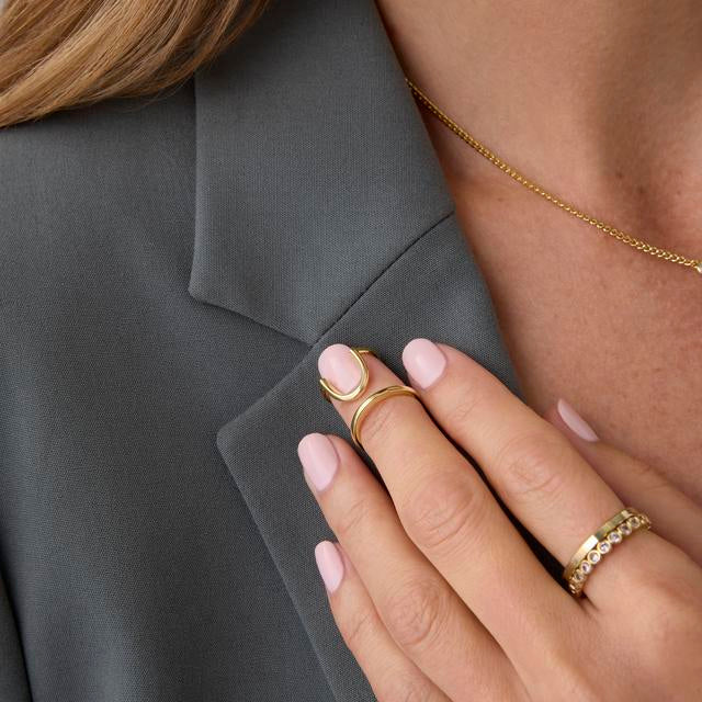 urTone™ 14K Gold Plated Manicure Nail Ring